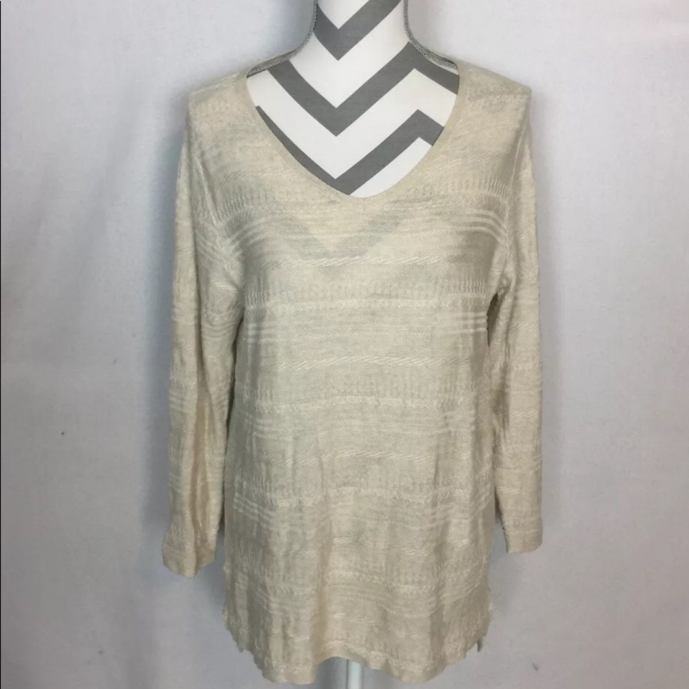 Natural Reflections Sweater Herringbone Thin Knit